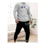 NEW TRENDY COLLECTİON Bisiklet yaka solmaz tüylenmek BMW motorsport görsel baskılı eşofman takımı sweatshirt-eşofman altı