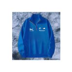 NEW TRENDY COLLECTİON Yarım fermuarlı BMW leopar özel grafik desen baskılı Sweatshirt