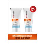 New Well 2 Adet Güneş Kremi Yüksek Koruma Spf 50+(Aloe Vera)