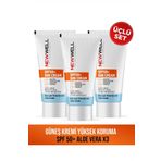 New Well 3 Adet Güneş Kremi Yüksek Koruma Spf 50+(Aloe Vera)