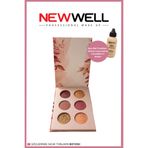 New Well Eyeshadow 6 Renkli Far Paleti Spring - Hafif Simli - Derma Long Lasting Foundation 3 Hediye