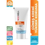 New Well Güneş Kremi Yüksek Koruma SPF 50+ Tüm Cilt Tipleri İçin Aloe Vera Özlü Krem