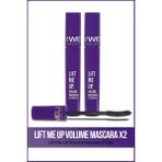 New Well Lift Me Up Volume Maskara 2x Hacim Verici 8 ml Şeffaf Doğal Görünüm İkili Set