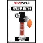 New Well Make Up Station Liquid Lipstick 01 & Makyaj Süngeri Hediye