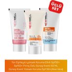 New Well Newwell Güneş Kremi 3 Lü Set 50 ml Ton Eşitleyici Pirinç Özlü Cilt Tipi Tüm Ciltler İçin SPF 50+