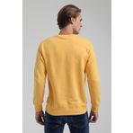 New World 22FWM60123 Bisiklet Yaka Hardal Erkek Sweatshirt