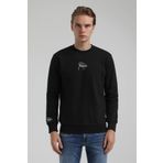 New World 22FWM60129 Bisiklet Yaka Siyah Erkek Sweatshirt