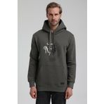 New World 22FWM64030 Haki Kapüşonlu Polo Slim Fit Erkek Sweatshirt