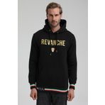 New World 22FWM64036 Siyah Polo Kapüşonlu Slim Fit Erkek Sweatshirt
