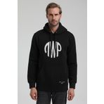 New World 22FWM64037 Siyah Polo Kapüşonlu Slim Fit Erkek Sweatshirt