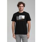 New World 23SSM20294 Siyah Polo Bisiklet Yaka Regular Custom Erkek T-shirt