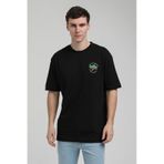 New World 23SSM20336 Siyah Polo Bisiklet Yaka Oversize Erkek T-shirt
