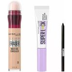 New York Instant Anti Age Eraser Kapatıcı - 01 Light & New York Super Lock Brow Glue Kaş Sabitleyici Maskara & Tattoo Mini Jel Göz Kalemi Hediyeli