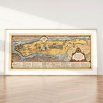 New York Manhattan Haritası Sanatsal Duvar Dekorasyon Poster 60x100cm.