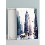New York Manhattan Kanvas Tablo, Şehir Silüeti Modern Duvar Sanatı, Salon Dekoru