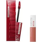 New York Super Stay Vinyl Ink Uzun Süre Kalıcı Likit Parlak Ruj 10 Lippy & Mini Super Stay Matte Ink Likit Mat Ruj 65 Seductress Makyaj Seti