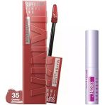 New York Super Stay Vinyl Ink Uzun Süre Kalıcı Likit Parlak Ruj 35 Cheeky & Mini Tattoo Liner Gel Pencil Makyaj Seti