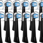 NEWAYGRAND Oral-B iO Elektrikli Diş Fırçası için Diş Fırçası Yedek Başlıkları, Oral b io 3, 4, 5, 6, 7, 8, 9, 10 Serisi, Dupont Yumuşak Kıllar, 12'li Paket, Siyah