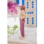 Neways 1151-ancelina Lastikli Pantolon Lila