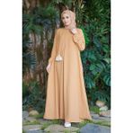 Neways 6482-BERLIN A Pileli Elbise Camel - 42