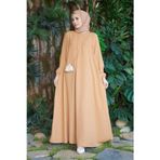 Neways 6482-berlin A Pileli Elbise Camel