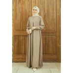 Neways 6482-MODAL A Pileli Elbise Vizon - 40