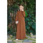 Neways 6508-BERLIN Yandan Düğmeli Ferace Taba - 42