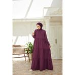 Neways 6531-BERLIN Kapşonlu Reglan Kollu Elbise Koyu Gül Kurusu - Koyu Gülkurusu - 42