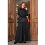 Neways 6544 - Denim Etek Ve Tunik Ikili Takım Siyah