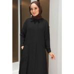 Neways 6648-Parça Boya Düğmeli Ferace Siyah