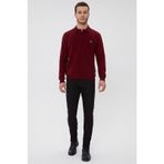Newblend Erkek Polo Yaka Sweatshirt Bordo