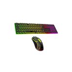 Newdaki Rainbow Bkb8 Rgb Gaming Kalavye Kablolu Mekanik 105 Tuşlu LED Işıklı Oyuncu Klavye + Mouse