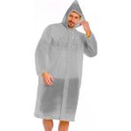 Newdaki Unisex Kadın ve Erkek Yağmurluk %100 Eva Çıtçıtlı Kapüşonlu Gri Renk - Standart