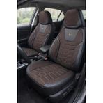 NewDeco Ford Escort Araçlara Uyumlu Ön Arka Takım Oto Koltuk Kılıfı - Cellaura - Kahverengi