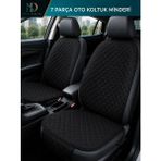 NewDeco Renault Broadway Araçlara Uyumlu 7 Parça Oto Koltuk Minderi - Siyah