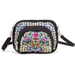 Newdvmmss Vintage Nakış Moda Kadın Çiçek Tarzı Nakış Etnik El Çantası Çapraz Askılı Çanta Bayan Tote Omuz Çantası Dekoratif Aksesuarlar Hediyeler, 4x9mm siyah hematit boncuklar, L