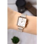 Newera Watch Nww00004 Metal Kordon Takvimli Kare Kadın Kol Saati