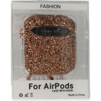 Newface Airpods (1.nesil) Mira Taşlı Kılıf - Rose Gold 13