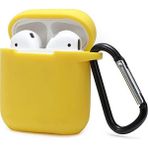 Newface Airpods 2 (2.nesil) Sert Silikon Kılıf - Sarı Sptgl