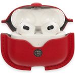 Newface Apple AirPods 3 (3.nesil) Çanta Deri Kılıf - Kırmızı Gnzrz