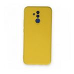 Newface Huawei Mate 20 Lite Nano İçi Kadife Silikon Sarı Cep Telefonu Kılıfı