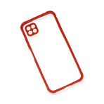 Newface Huawei P40 Lite Miami Şeffaf Silikon Kırmızı Cep Telefonu Kılıfı