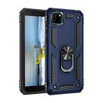 Newface Huawei Y5P Sofya Yüzüklü Silikon Kapak Lacivert Cep Telefonu Kılıfı
