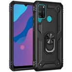 Newface Huawei Y6P Siyah Sofya Yüzüklü Silikon Cep Telefonu Kılıfı