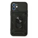 Newface iPhone 11 Pars Lens Yüzüklü Silikon Siyah Kılıf