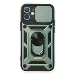 Newface iPhone 11 Pars Lens Yüzüklü Silikon - Yeşil Kılıf