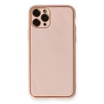 Newface iPhone 11 Pro Coco Deri Silikon Kapak Pembe Cep Telefonu Kılıfı