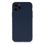 Newface iPhone 11 Pro Lacivert Nano İçi Kadife Silikon Cep Telefonu Kılıfı