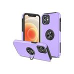 Newface iPhone 12 Elit Yüzüklü Kapak - Mor Kılıf