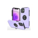 Newface iPhone 12 Mini Elit Yüzüklü Kapak - Mor Kılıf